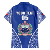 Fetu Samoa Rugby Custom Family Matching Short Sleeve Bodycon Dress and Hawaiian Shirt Go Champions