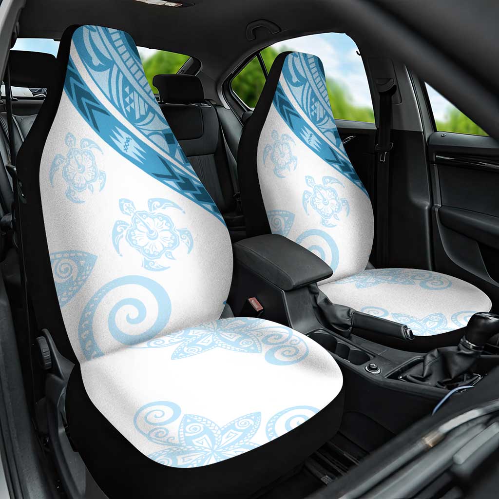 Blue Polynesian Tribal Turtle Floral Pattern Car Seat Cover LT05 One Size Blue - Polynesian Pride