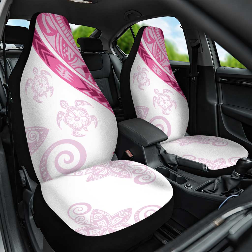 Rose Pink Polynesian Tribal Turtle Floral Pattern Car Seat Cover LT05 One Size Pink - Polynesian Pride
