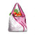 Rose Pink Polynesian Tribal Turtle Floral Pattern Grocery Bag