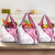 Rose Pink Polynesian Tribal Turtle Floral Pattern Grocery Bag