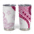 Rose Pink Polynesian Tribal Turtle Floral Pattern Tumbler Cup