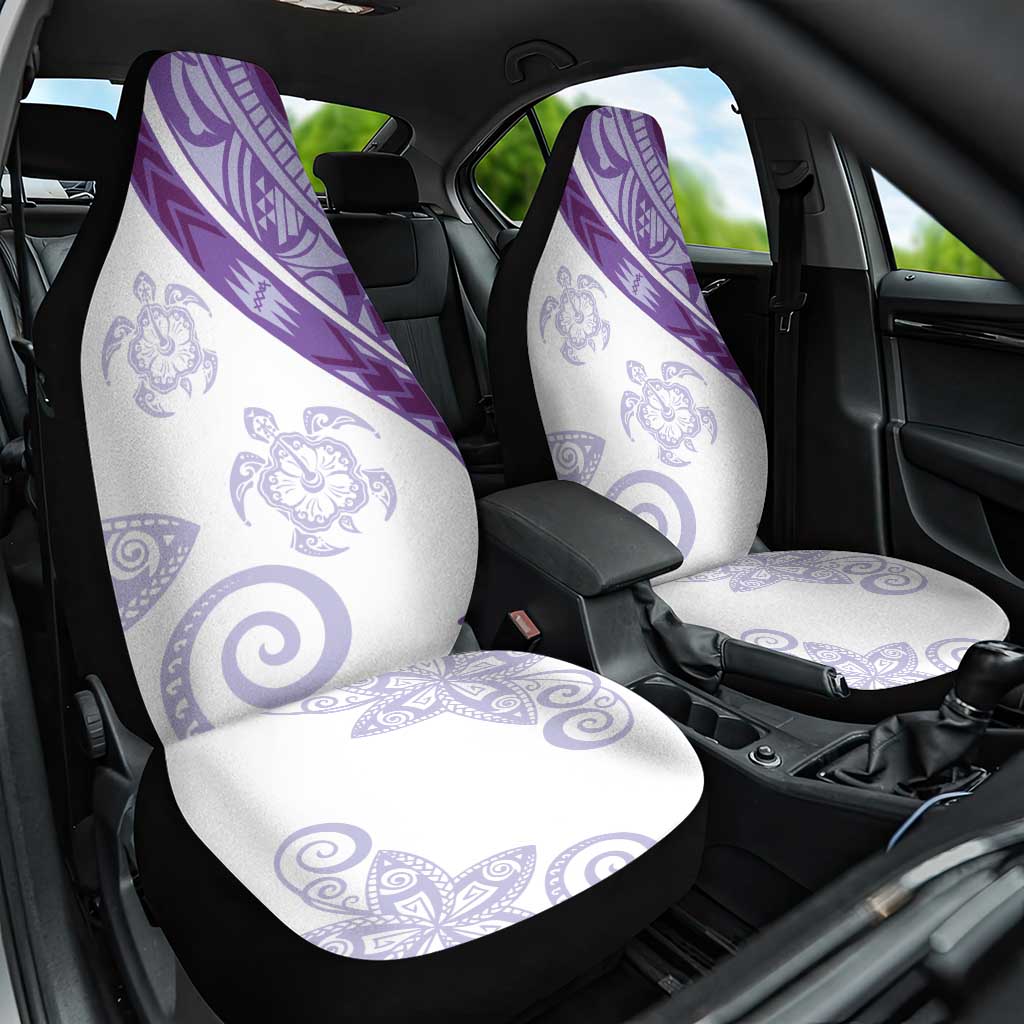Purple Polynesian Tribal Turtle Floral Pattern Car Seat Cover LT05 One Size Purple - Polynesian Pride