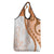 Orange Polynesian Tribal Turtle Floral Pattern Grocery Bag