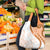 Orange Polynesian Tribal Turtle Floral Pattern Grocery Bag