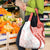 Coral Red Polynesian Tribal Turtle Floral Pattern Grocery Bag