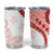 Coral Red Polynesian Tribal Turtle Floral Pattern Tumbler Cup