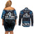 Micronesia FSM 691 Couples Matching Off Shoulder Short Dress and Long Sleeve Button Shirt Respect Culture