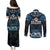Micronesia FSM 691 Couples Matching Puletasi and Long Sleeve Button Shirt Respect Culture