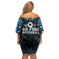 Micronesia FSM 691 Family Matching Off Shoulder Short Dress and Hawaiian Shirt Respect Culture LT05 - Polynesian Pride