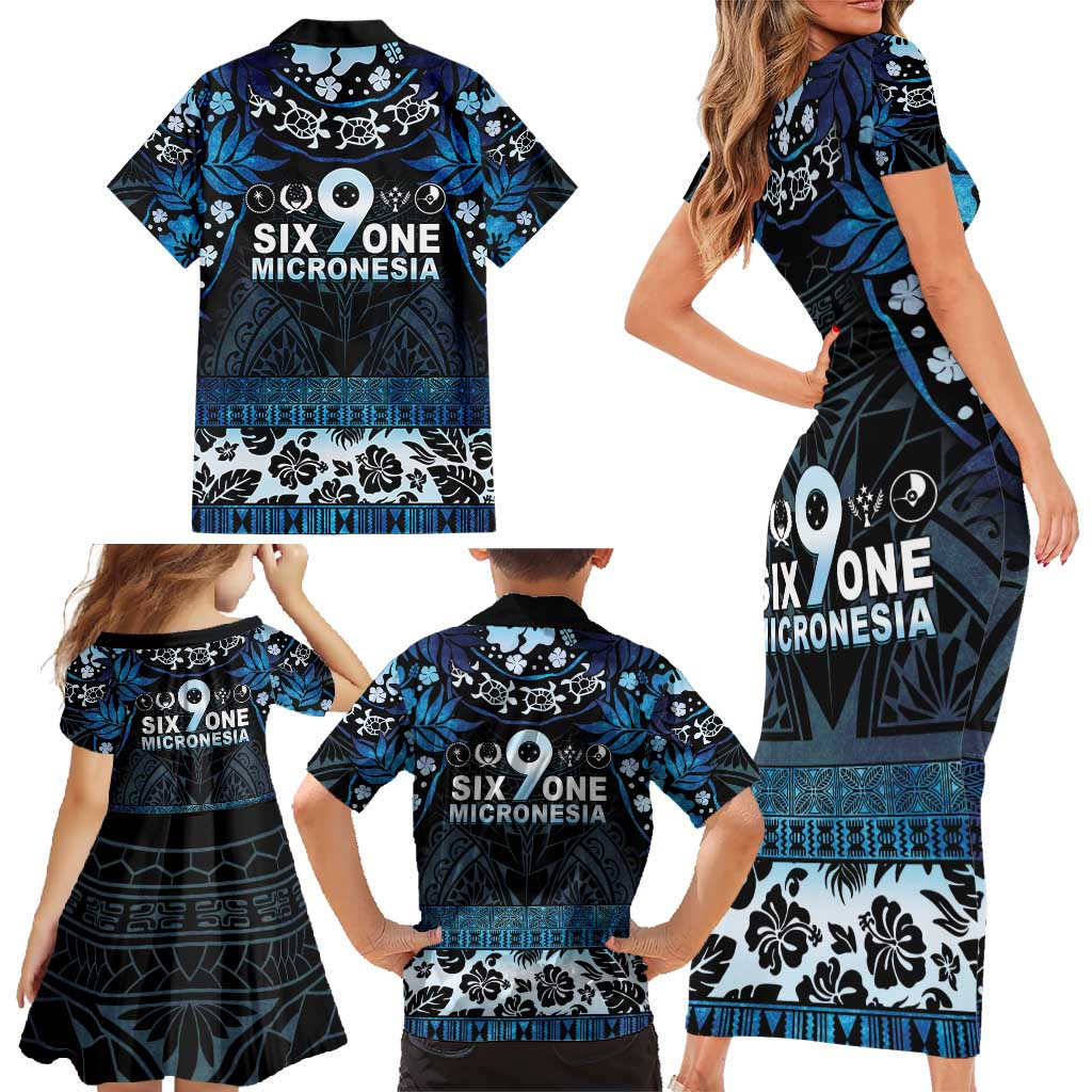 Micronesia FSM 691 Family Matching Short Sleeve Bodycon Dress and Hawaiian Shirt Respect Culture LT05 - Polynesian Pride
