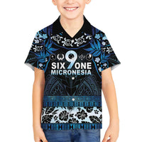 Micronesia FSM 691 Family Matching Summer Maxi Dress and Hawaiian Shirt Respect Culture LT05 Son's Shirt Blue - Polynesian Pride