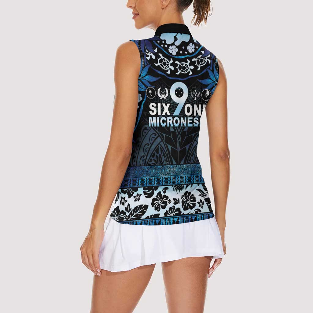 Micronesia FSM 691 Women Sleeveless Polo Shirt Respect Culture