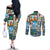 FSM Micronesia Culture Couples Matching Off The Shoulder Long Sleeve Dress and Long Sleeve Button Shirt