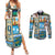FSM Micronesia Culture Couples Matching Summer Maxi Dress and Long Sleeve Button Shirt