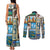 FSM Micronesia Culture Couples Matching Tank Maxi Dress and Long Sleeve Button Shirt