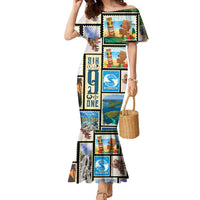 FSM Micronesia Culture Family Matching Mermaid Dress and Hawaiian Shirt