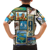 FSM Micronesia Culture Family Matching Off Shoulder Short Dress and Hawaiian Shirt