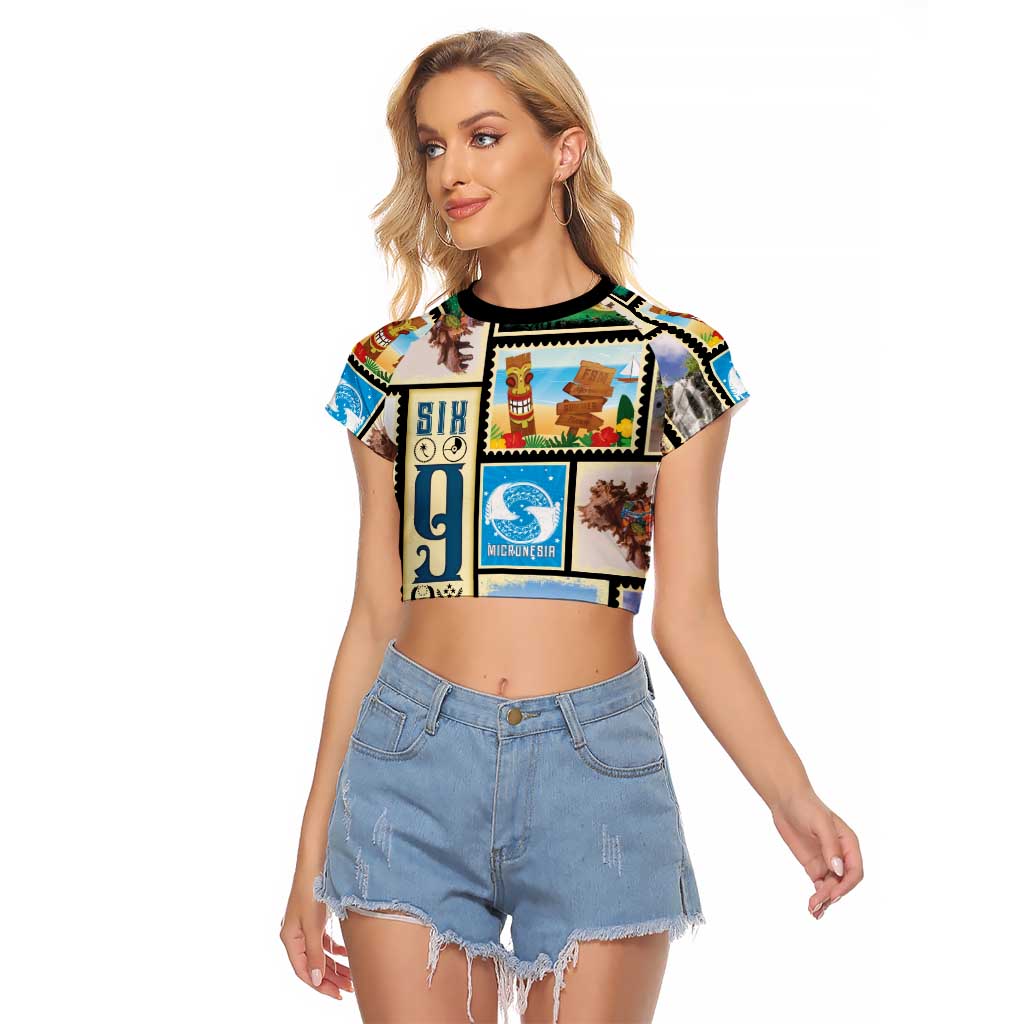 FSM Micronesia Culture Raglan Cropped T Shirt