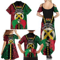 Vanuatu 45th Independence Day Family Matching Summer Maxi Dress and Hawaiian Shirt Long God Yumi Stanap Wild Boar LT05