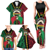 Vanuatu 45th Independence Day Family Matching Tank Maxi Dress and Hawaiian Shirt Long God Yumi Stanap Wild Boar LT05 - Polynesian Pride