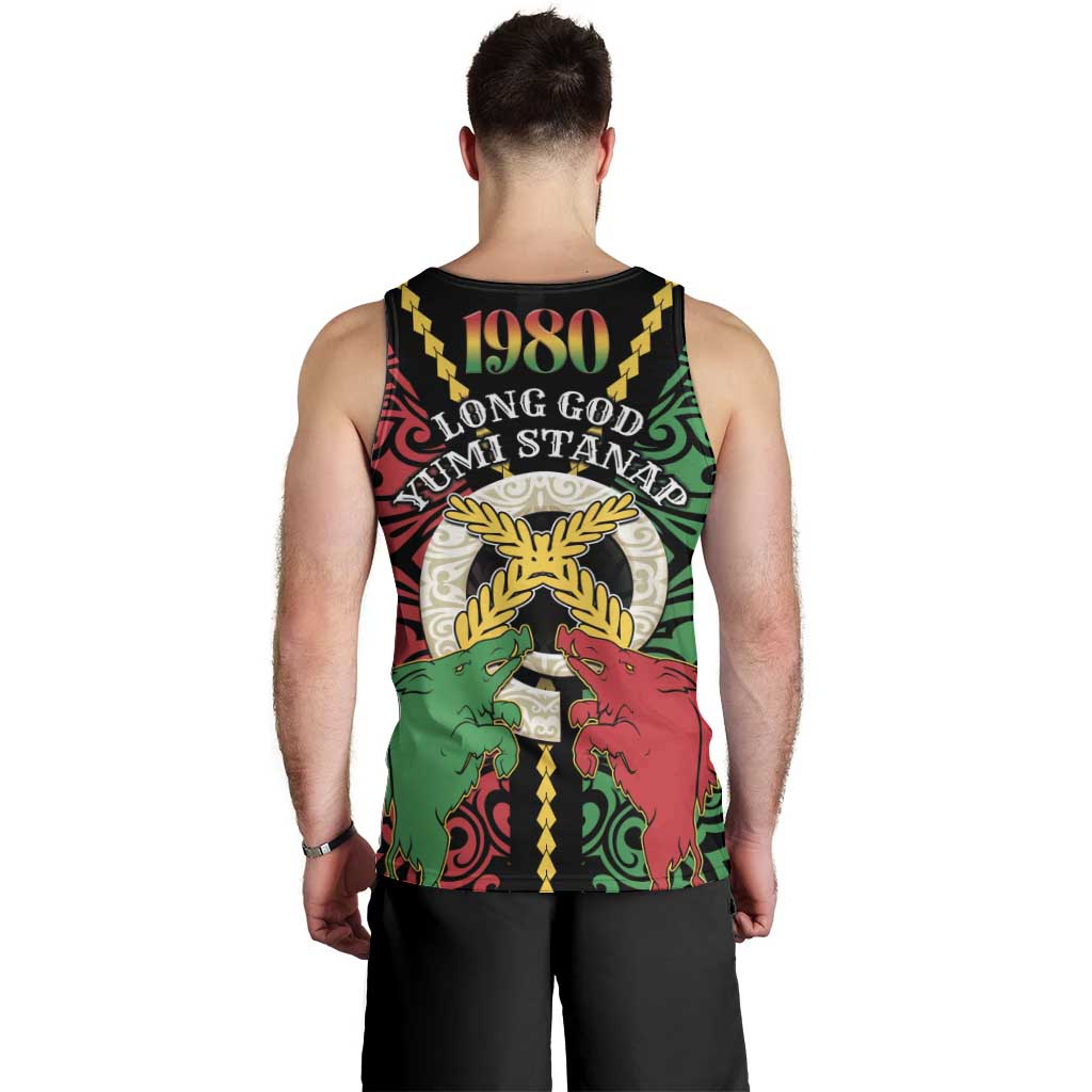 Vanuatu 45th Independence Day Men Tank Top Long God Yumi Stanap Wild Boar LT05