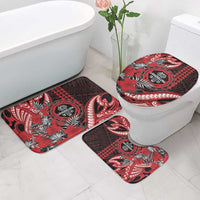 Hawaii Lahainaluna High School Bathroom Set Tribal Tattoo With Hibiscus Flowers