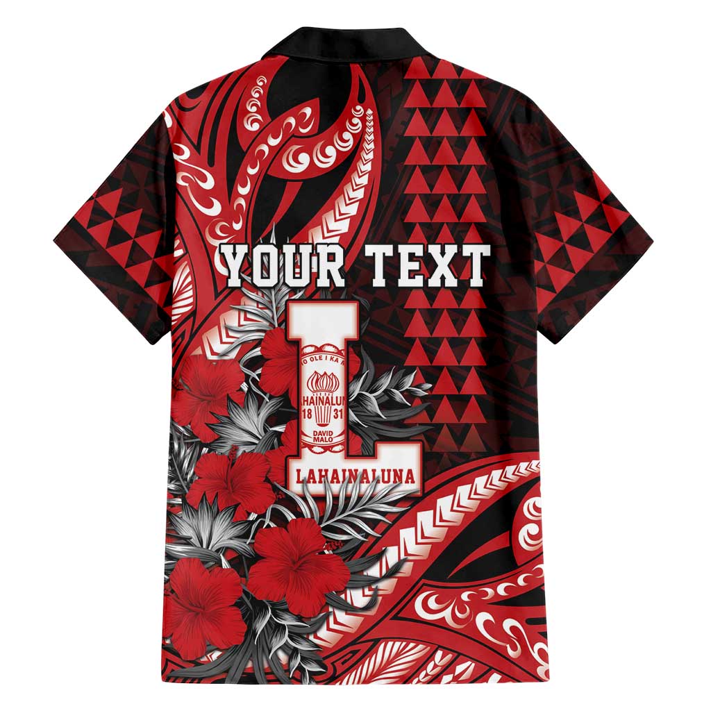 Personalized Hawaii Lahainaluna High School Family Matching Tank Maxi Dress and Hawaiian Shirt Tribal Tattoo With Hibiscus Flowers LT05 - Polynesian Pride