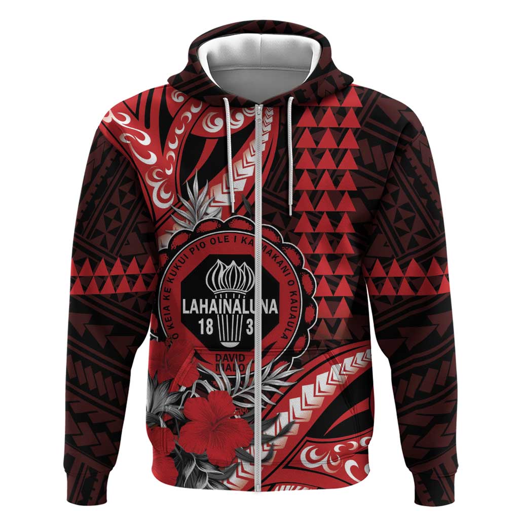 Personalized Hawaii Lahainaluna High School Hoodie Tribal Tattoo With Hibiscus Flowers