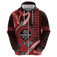 Personalized Hawaii Lahainaluna High School Hoodie Tribal Tattoo With Hibiscus Flowers