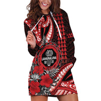Personalized Hawaii Lahainaluna High School Hoodie Dress Tribal Tattoo With Hibiscus Flowers