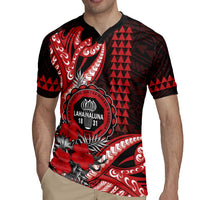 Personalized Hawaii Lahainaluna High School Rugby Jersey Tribal Tattoo With Hibiscus Flowers