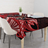 Hawaii Lahainaluna High School Tablecloth Tribal Tattoo With Hibiscus Flowers