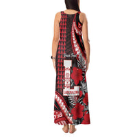 Personalized Hawaii Lahainaluna High School Tank Maxi Dress Tribal Tattoo With Hibiscus Flowers