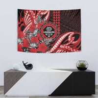 Hawaii Lahainaluna High School Tapestry Tribal Tattoo With Hibiscus Flowers
