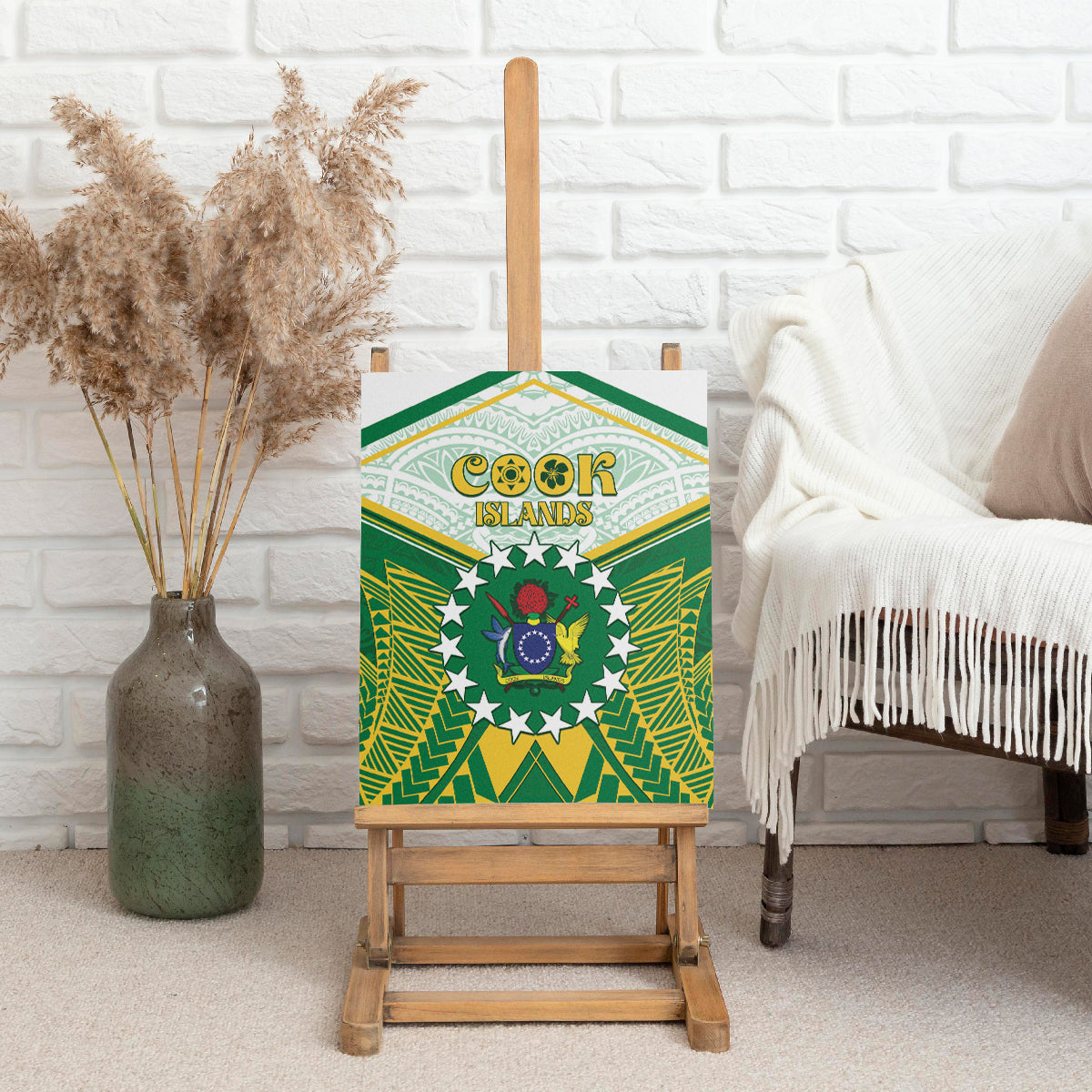 Cook Islands Ra o te Ui Ariki Canvas Wall Art Polynesian Pattern