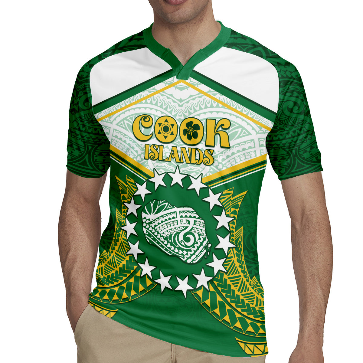 Personalised Cook Islands Ra o te Ui Ariki Rugby Jersey Polynesian Pattern