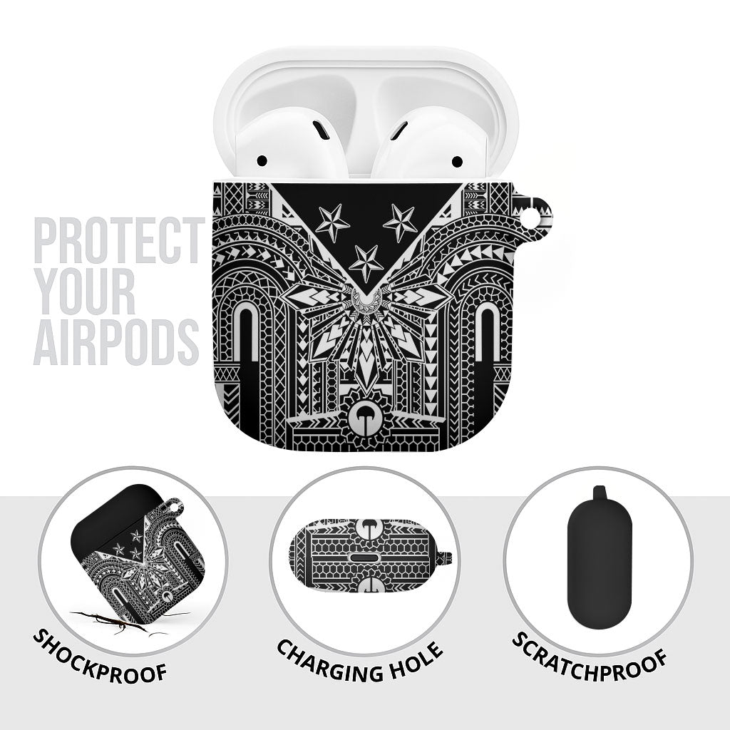 Black Philippines Sun Star AirPods Case Igorot Tribal Inspiration