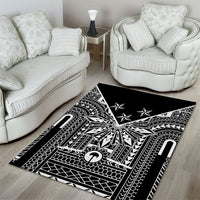 Black Philippines Sun Star Area Rug Igorot Tribal Inspiration