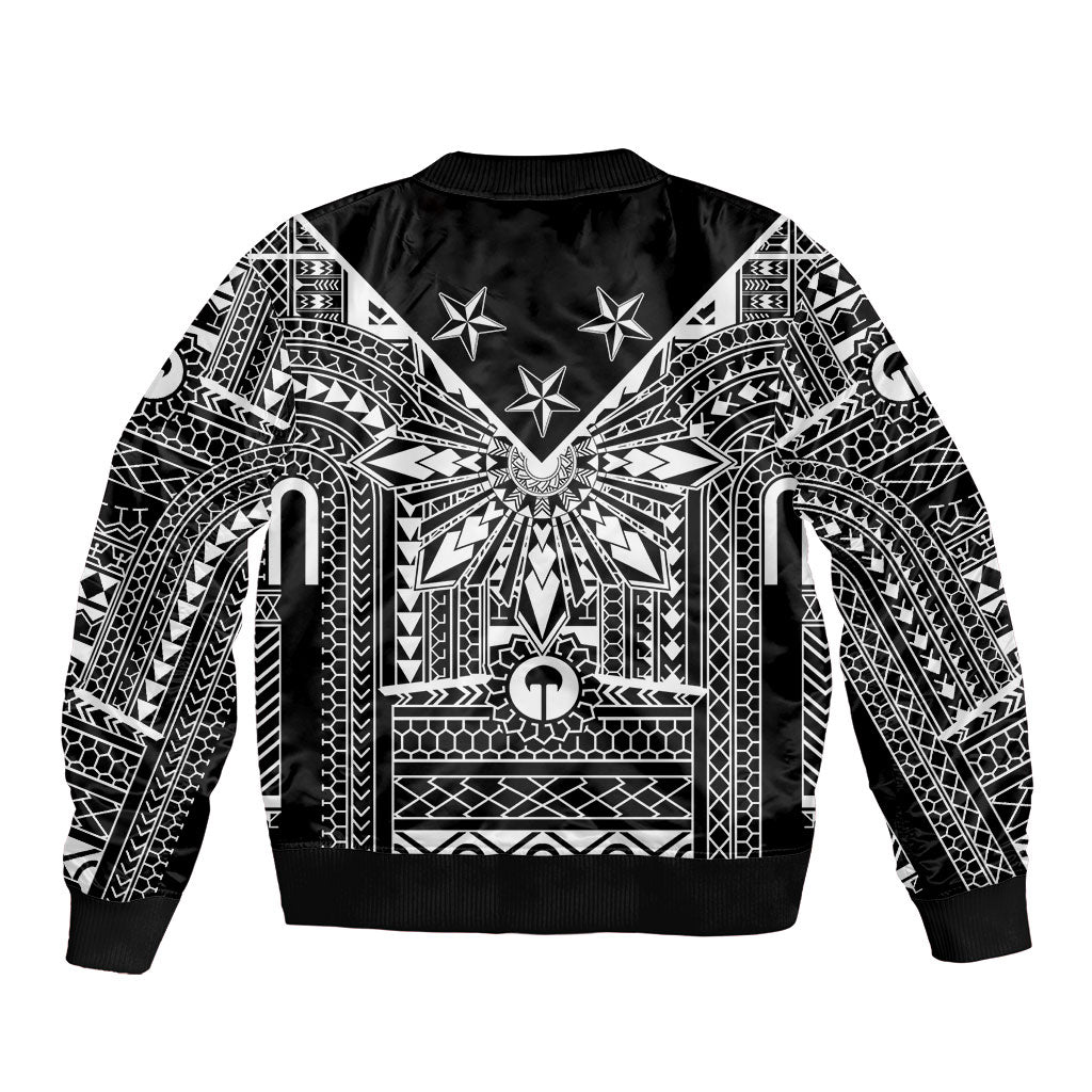 Black Philippines Sun Star Bomber Jacket Igorot Tribal Inspiration