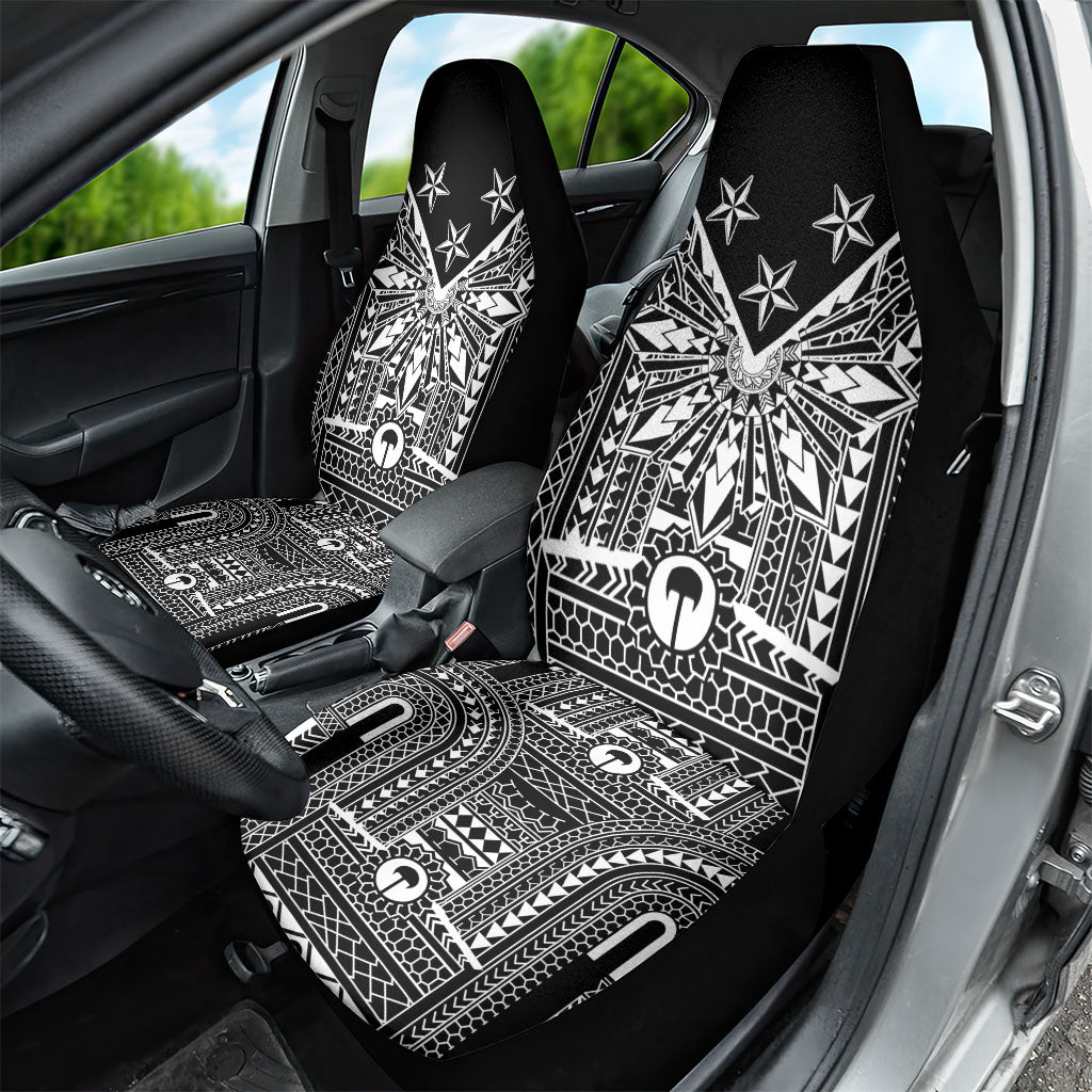 Black Philippines Sun Star Car Seat Cover Igorot Tribal Inspiration