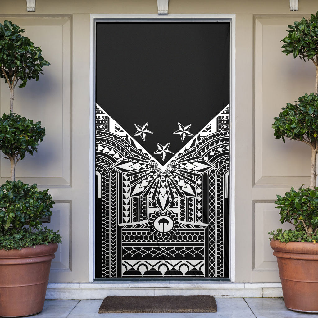 Black Philippines Sun Star Door Cover Igorot Tribal Inspiration