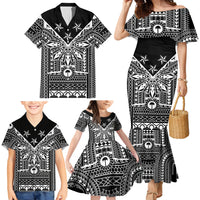 Black Philippines Sun Star Family Matching Mermaid Dress and Hawaiian Shirt Igorot Tribal Inspiration LT05 - Polynesian Pride