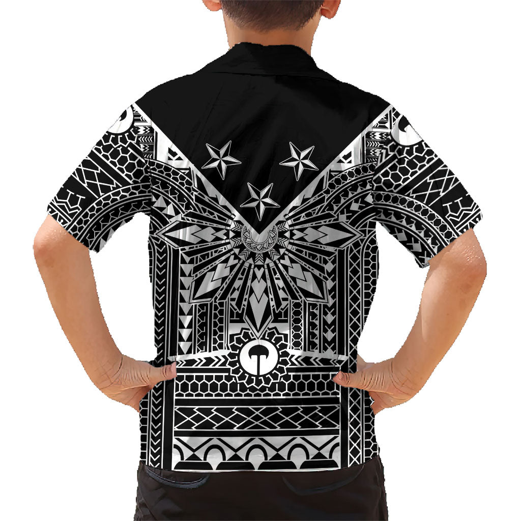 Black Philippines Sun Star Family Matching Puletasi and Hawaiian Shirt Igorot Tribal Inspiration LT05 - Polynesian Pride