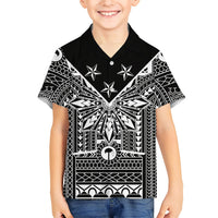 Black Philippines Sun Star Family Matching Puletasi and Hawaiian Shirt Igorot Tribal Inspiration LT05 Son's Shirt Black - Polynesian Pride