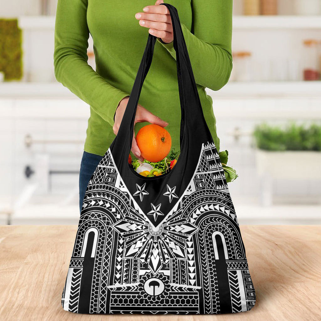Black Philippines Sun Star Grocery Bag Igorot Tribal Inspiration
