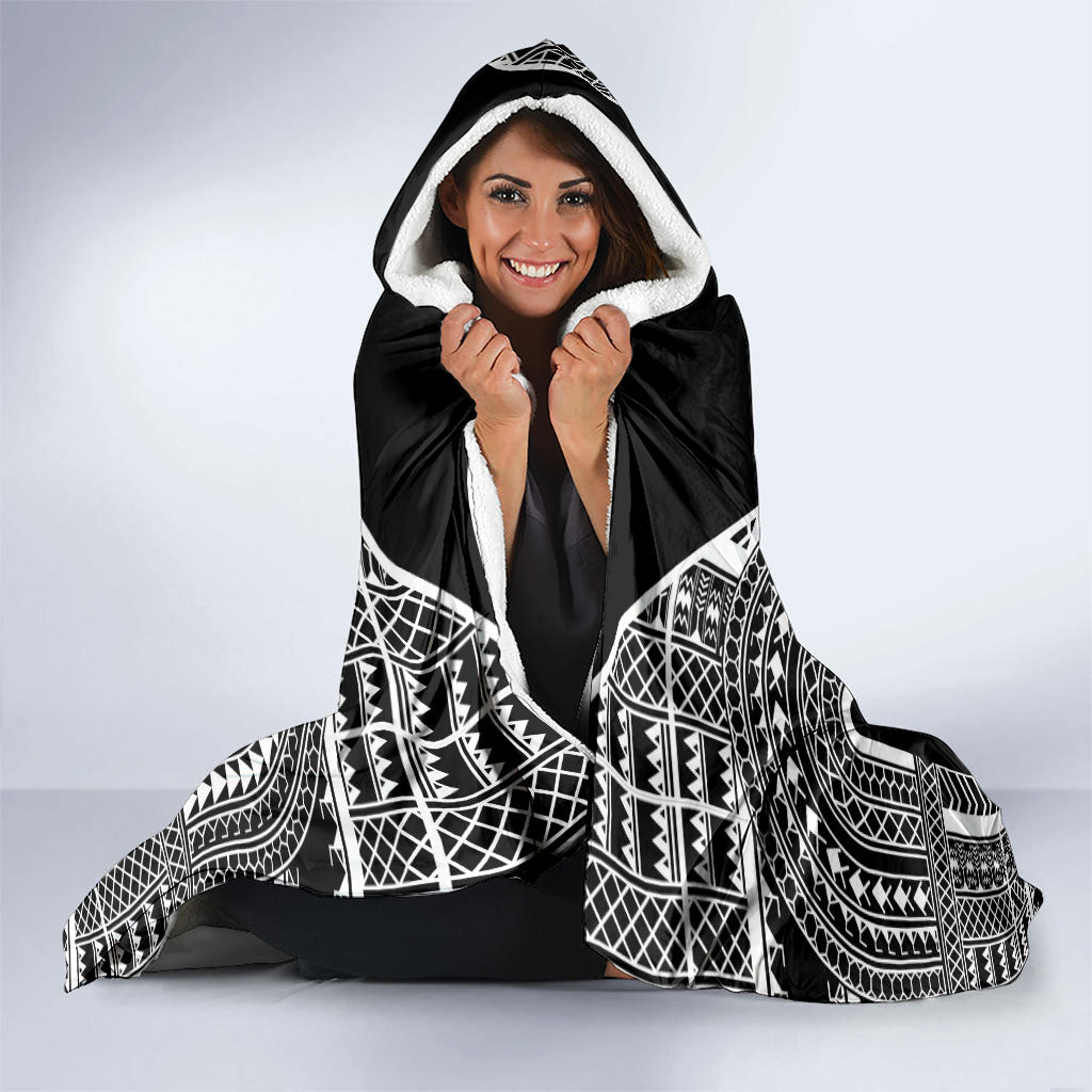 Black Philippines Sun Star Hooded Blanket Igorot Tribal Inspiration