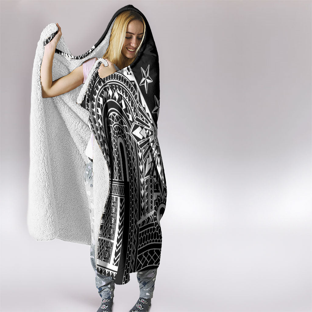 Black Philippines Sun Star Hooded Blanket Igorot Tribal Inspiration
