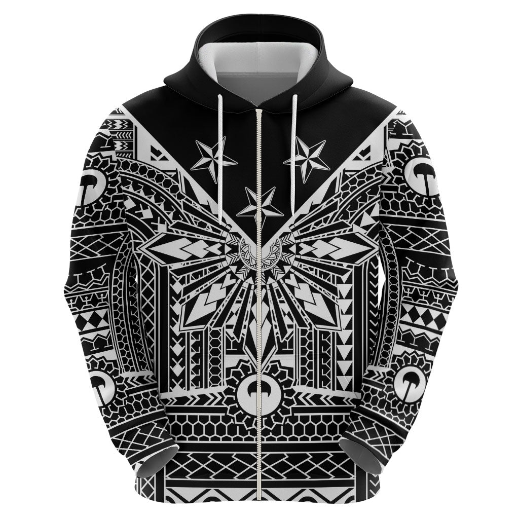Black Philippines Sun Star Hoodie Igorot Tribal Inspiration