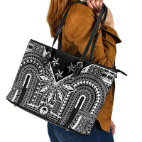 Black Philippines Sun Star Leather Tote Bag Igorot Tribal Inspiration